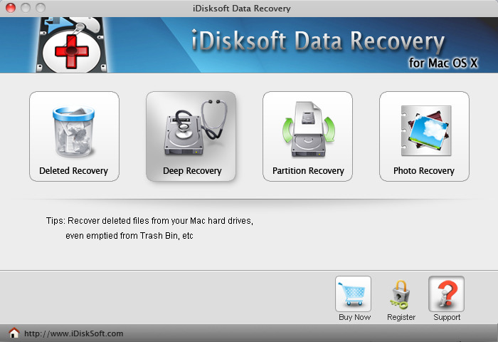 IDisksoft Data Recovery for Mac Screenshot